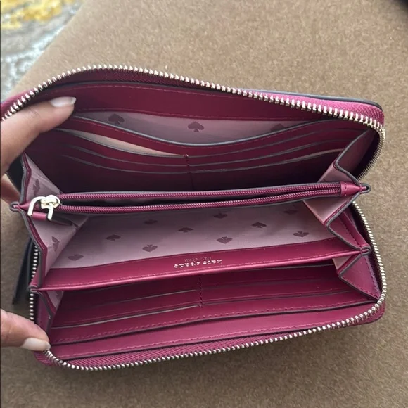 Kate Spade Pink Saffiano Leather Wallet - Picture 10 of 10